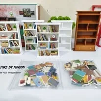 Shelves and their book sets, ready to fill