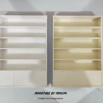 Shelf parts before assembly