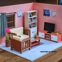 A living room with TV
