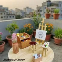 A rooftop garden corner
